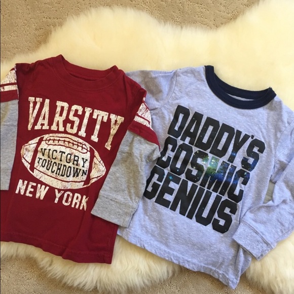 2 Long Sleeve Tees By Carter’s Size 2T - Picture 1 of 6